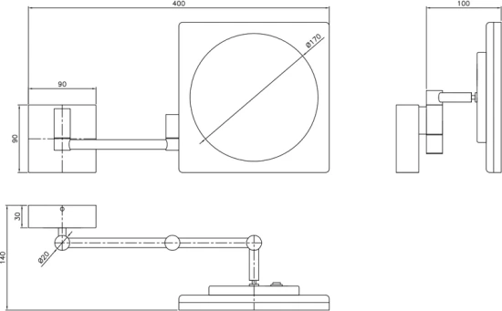 Косметическое зеркало Colombo Design Complementi B9756