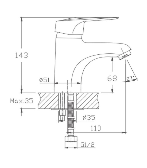 Смеситель для раковины Haiba HB1004
