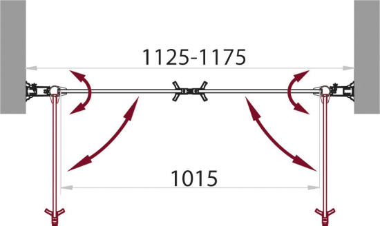 Душевая дверь в нишу BelBagno Sela-B-2-115-Ch-Cr