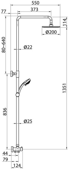 Душевая стойка Elghansa Shower Set 1700172-2L (Set-22-New)