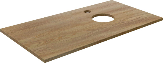 Консоль Diwo Элиста 100 светлое дерево, с раковиной Moduo 55 Leaf