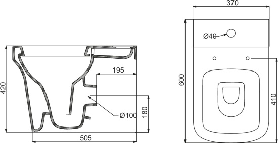Чаша для унитаза-компакта BelBagno Marco BB118CP