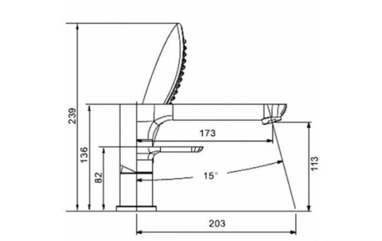 Смеситель на борт ванны Gappo Noar G1148 хром