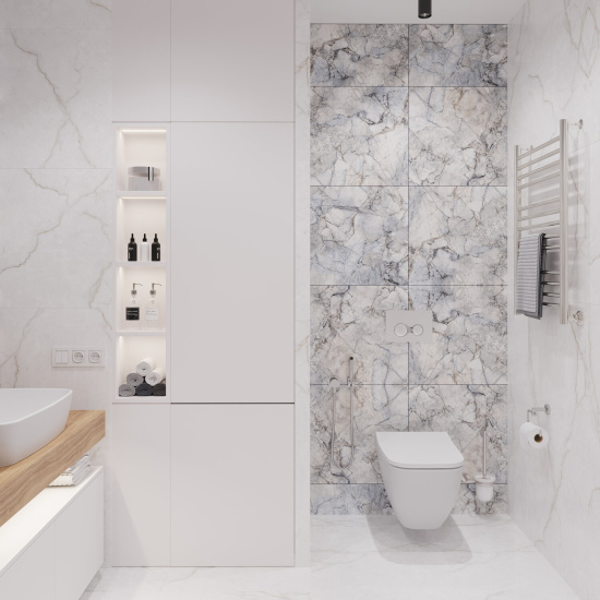 Мебель для ванной Stworki Ольборг 100 столешница дуб французский, без отверстий, 2 тумбы 50, с раковиной Vitra Shift