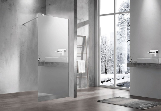 Душевая перегородка Vincea Walk-in VSW-1H900MR 90 см, профиль хром, стекло зеркальное