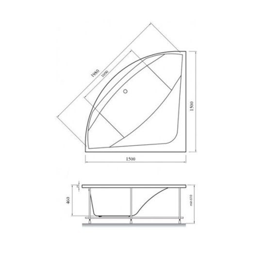 Акриловая ванна VAYER Boomerang 150x150