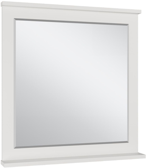 Зеркало Misty Марта 80 белое глянцевое, с полкой