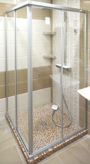 Душевой уголок GuteWetter Practic Square GK-422 85x85 см стекло бесцветное, профиль матовый хром