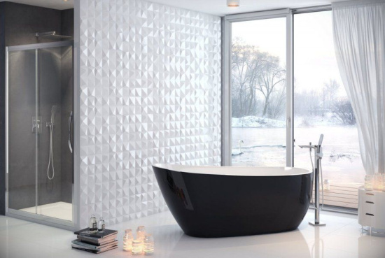 Акриловая ванна Excellent Comfort+ 175x75 см отдельностоящая черно/белая