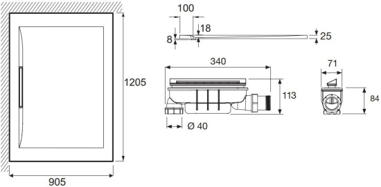 Поддон для душа Jacob Delafon Flight Pure E62327-00 120х90