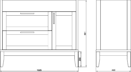 Зеркало ValenHouse Эйвори 105 белое