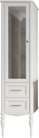 Пенал ValenHouse Эстетика 40 L белый, фурнитура золото