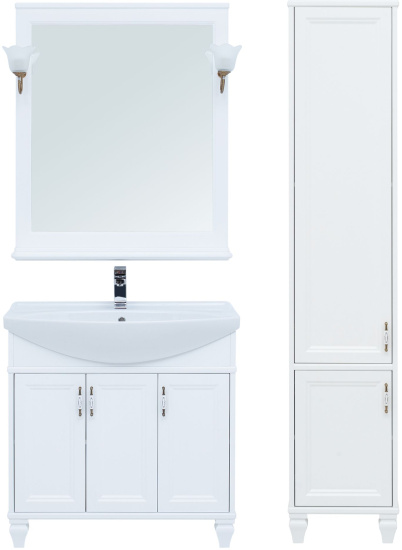 Пенал Aquanet Валенса 40 New L, белый матовый