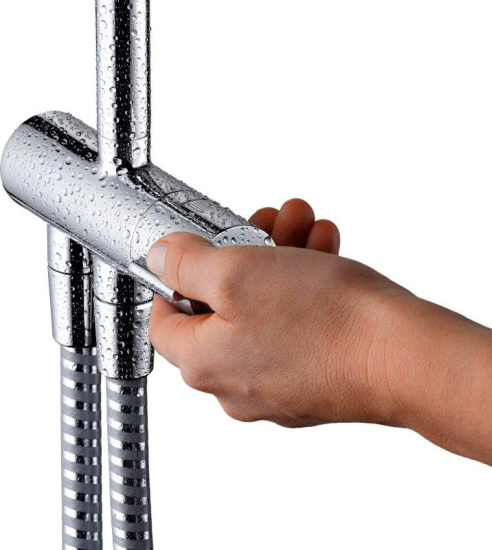 Душевая стойка Hansgrohe Vernis Shape 26282000 Showerpipe 230 1jet Reno