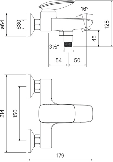 Смеситель для ванны Iddis Stone STOSB00i02WA