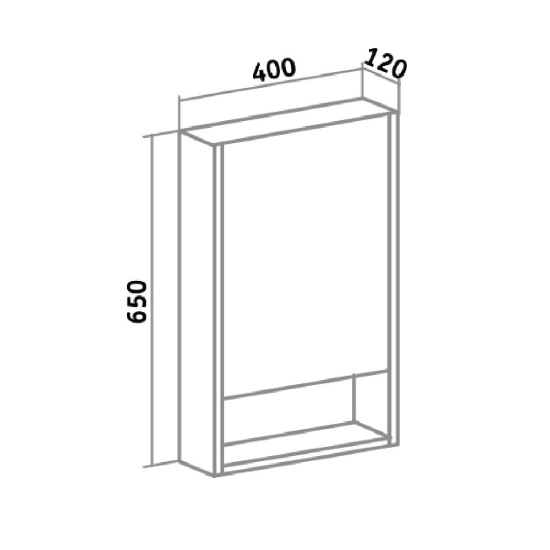 Зеркальный шкаф Runo Микра 40 R