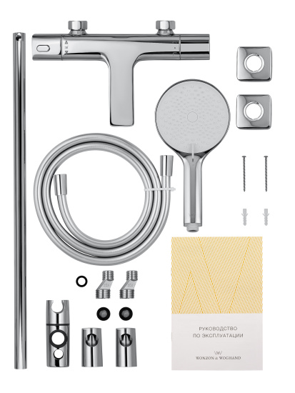 Смеситель для ванны Wonzon & Woghand Solid WW-C2011-A-CR с термостатом
