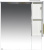 Зеркало-шкаф Misty Престиж 80 R золотая патина Зеркало-шкаф Misty Престиж 80 R золотая патина