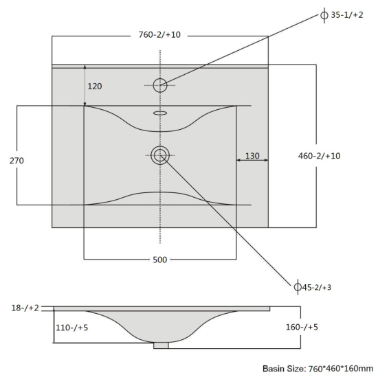 Тумба с раковиной Sanvit Кубэ-2 75 дуб