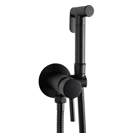 Гигиенический душ Filarete Roun FL100BL со смесителем, черный