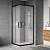 Душевой уголок Stworki Карлстад 90x80 см профиль черный матовый, стекло матовое
