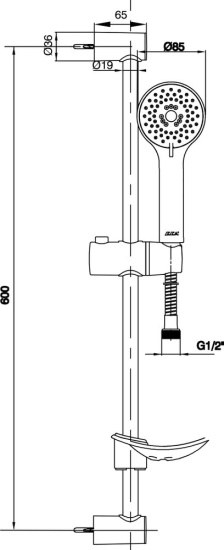 Душевой гарнитур E.C.A. Nita 102146025EX