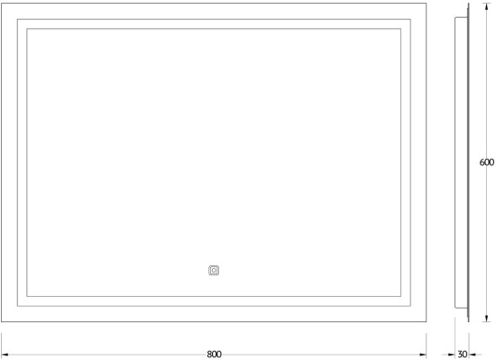 Зеркало Evoform Ledline BY 2435 80х60