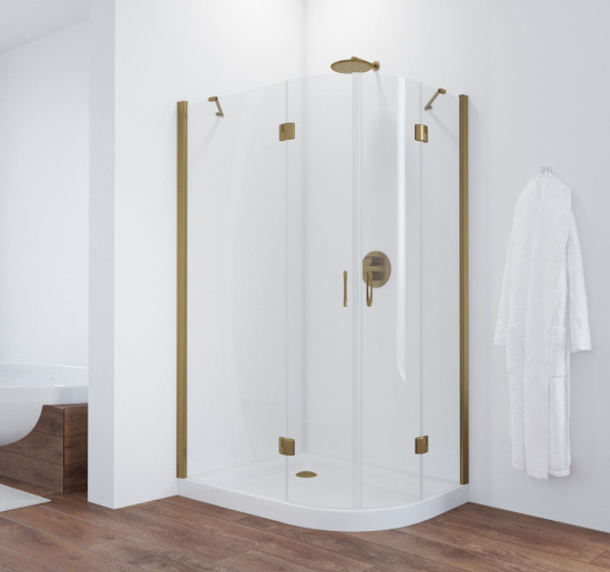 Душевой уголок Vegas Glass AFS-F 110*100 05 01 L профиль бронза, стекло прозрачное