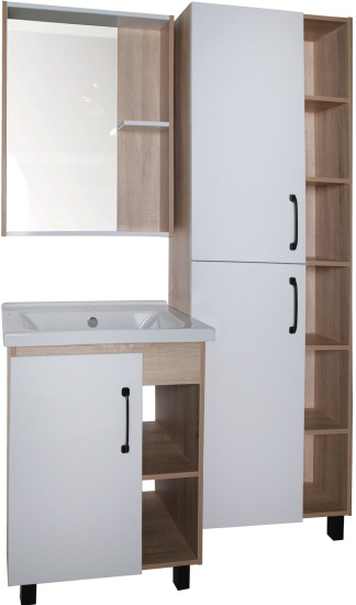 Шкаф-пенал ASB-Mebel Адель 60 белый, дуб сонома