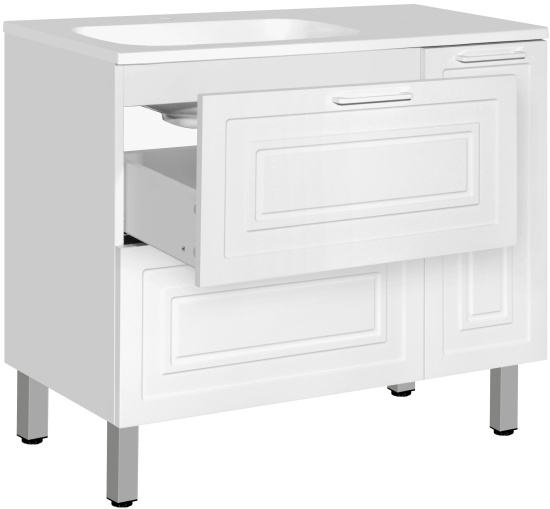 Мебель для ванной Style Line Альба 90 L с бельевой корзиной