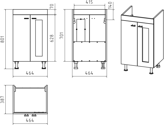 Мебель для ванной Misty Урал 50