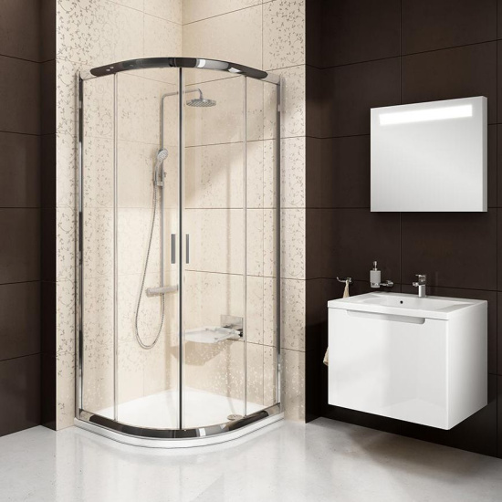 Душевой уголок Ravak BLCP4-80 Transparent, профиль блестящий