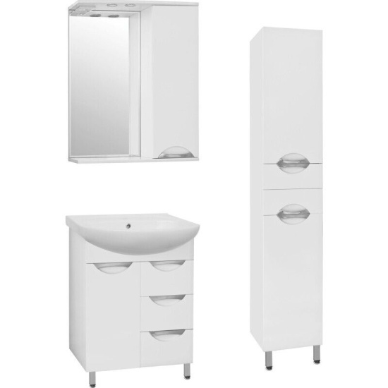 Тумба с раковиной Style Line Жасмин 65 белая