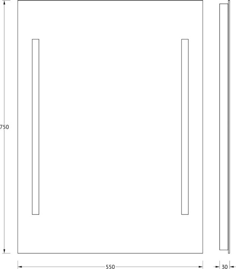 Зеркало Evoform Ledline BY 2114 55x75