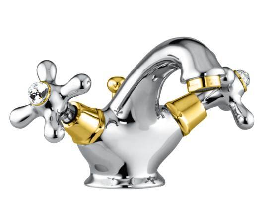 Смеситель для раковины Fiore Margot Sky Swarovski® 01CO0622, хром/золото