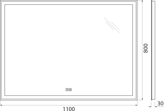 Зеркало BelBagno Marino 110х80 с подсветкой