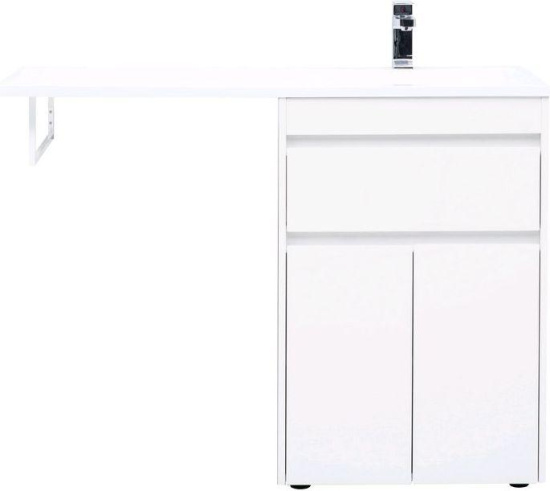 Тумба с раковиной Aquanet Токио 120 R белая напольная, 1 ящик, 2 дверцы