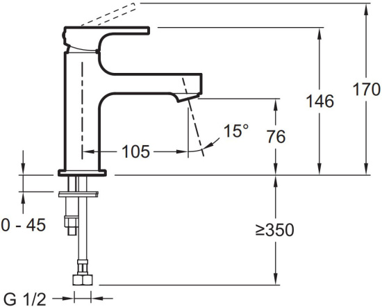 Смеситель для раковины Jacob Delafon Strayt E8919-CP