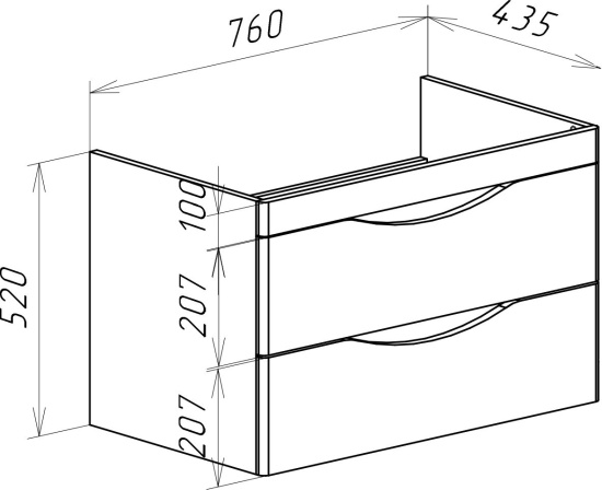 Тумба с раковиной Bellezza Санриса 80 орех