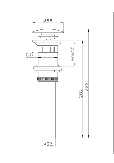Донный клапан Altrobagno PU 070206 Cr