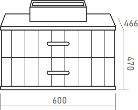 Тумба с раковиной Brevita Алскар 60