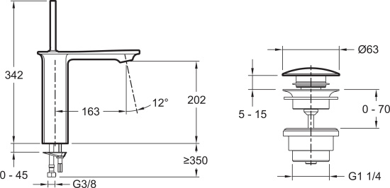 Смеситель для раковины Jacob Delafon Stance E14761-CP