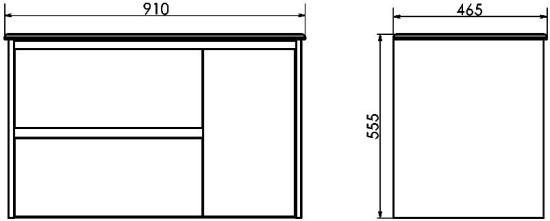 Тумба с раковиной Comforty Бремен 90 дуб белый