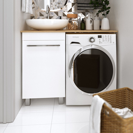 Мебель для ванной 1MarKa Wash со столешницей, дуб сонома