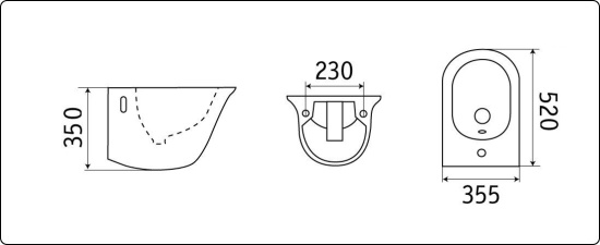 Подвесное биде CeramaLux TR5129