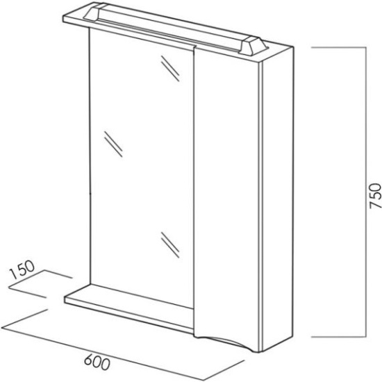 Зеркало BelBagno Marino 60 R