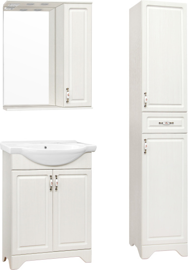 Тумба с раковиной Style Line Олеандр-2 65 Люкс, рельеф пастель