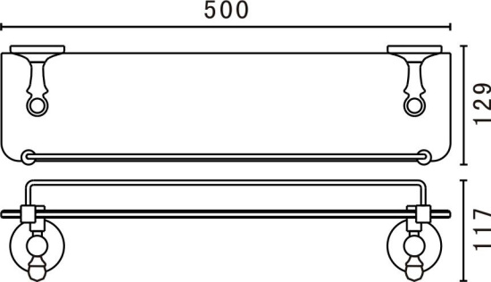 Полка Art&Max Antic Crystal AM-E-2682SJ-Do