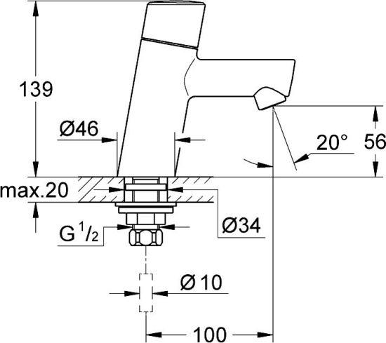 Кран для фильтра Grohe Concetto New 32207001 хром