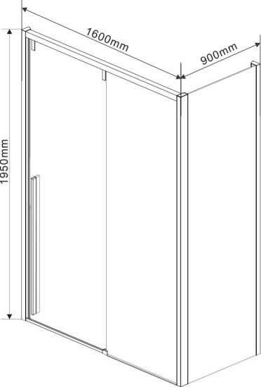 Душевой уголок Vincea Lugano VSR-1L9016CL-1 160х90 см, профиль хром